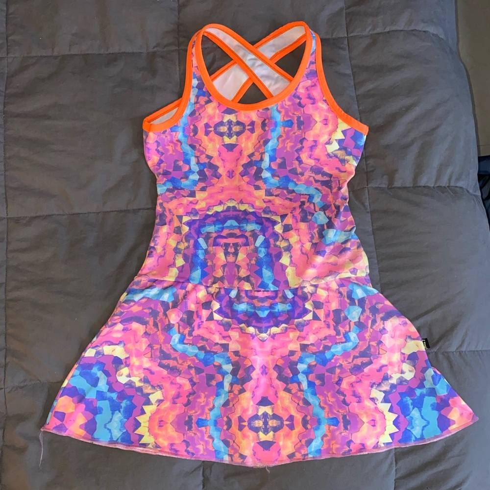 Brazilian gym romper dress with shorts
